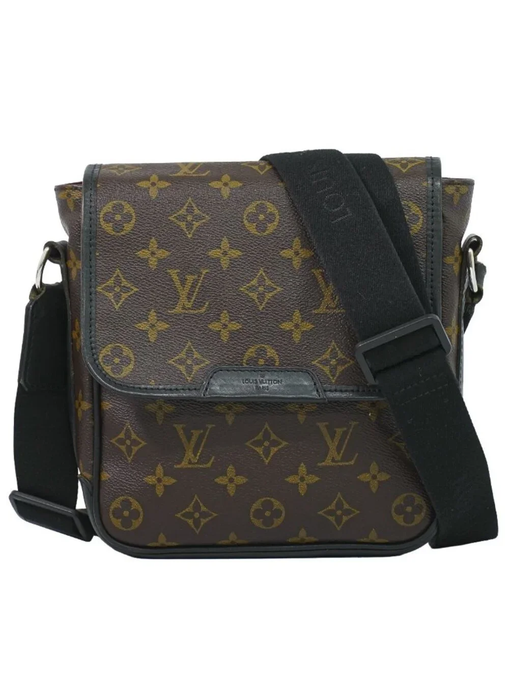 Louis Vuitton LV Bus PM Monogram Macassar Shoulder Bag Pochette Brown Vintage